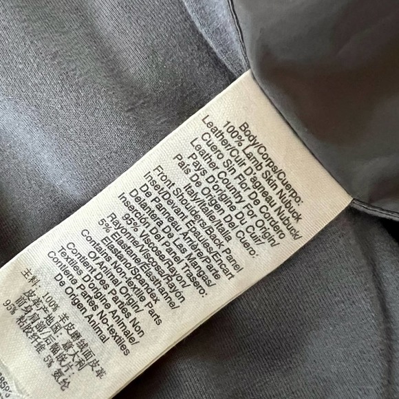 Lambskin Leather Zip Up Vest DKNY Small - Picture 8 of 10